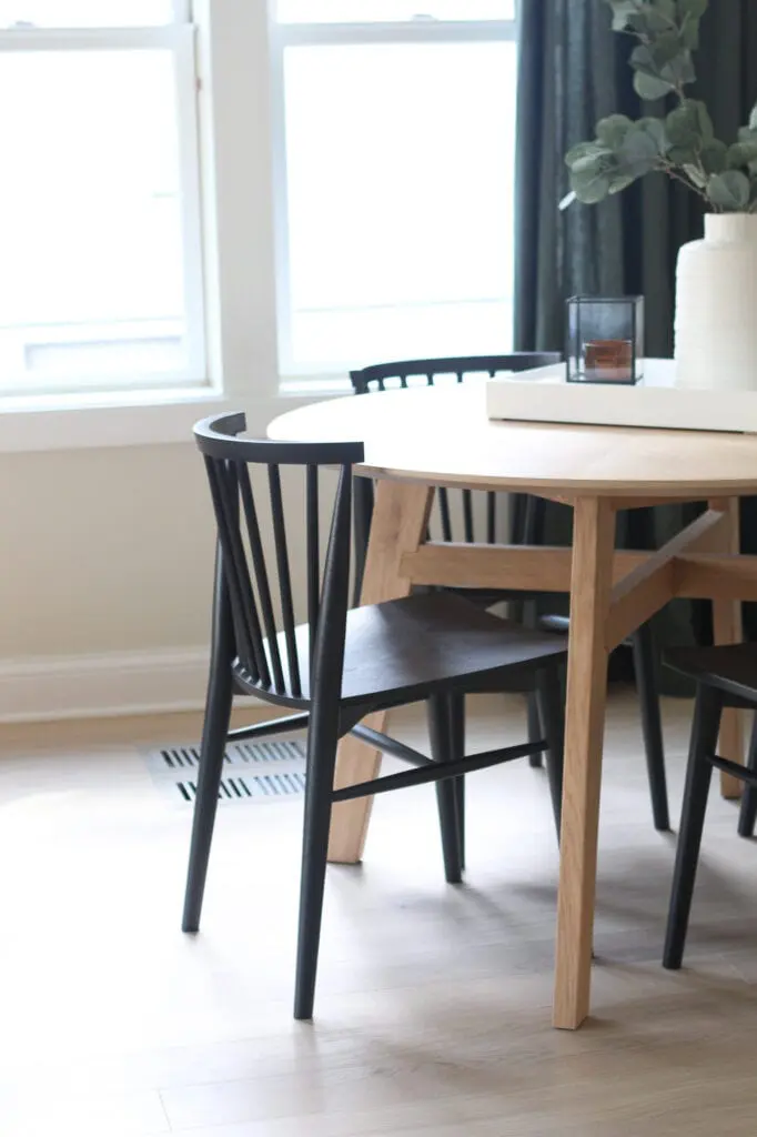 Dining chair and dining table from Article