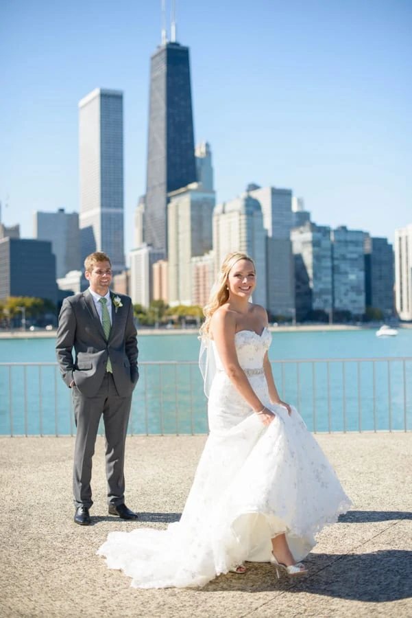 Olive Park is such a great Chicago photo spot, especially for weddings!