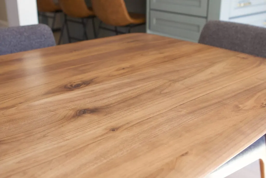 Wood top on my walnut dining table