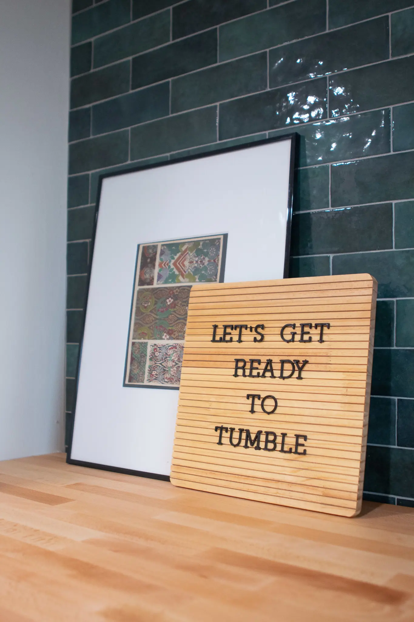 Let's get ready to tumble laundry room sign