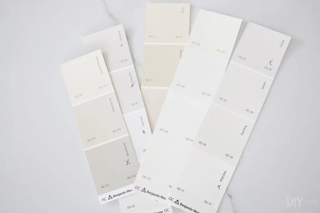 Choosing paint swatches