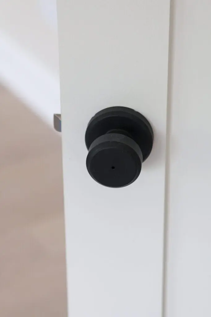 Black door knob